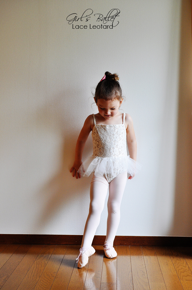 little girls lace leotard w caption