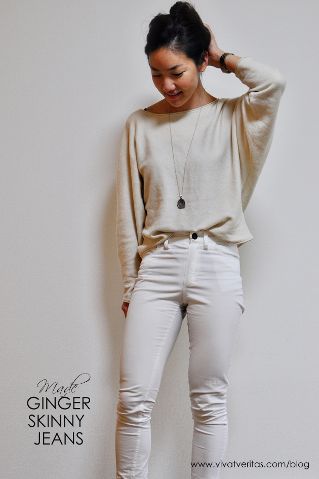 ginger skinny jeans in white twill by closet case files vivat veritas