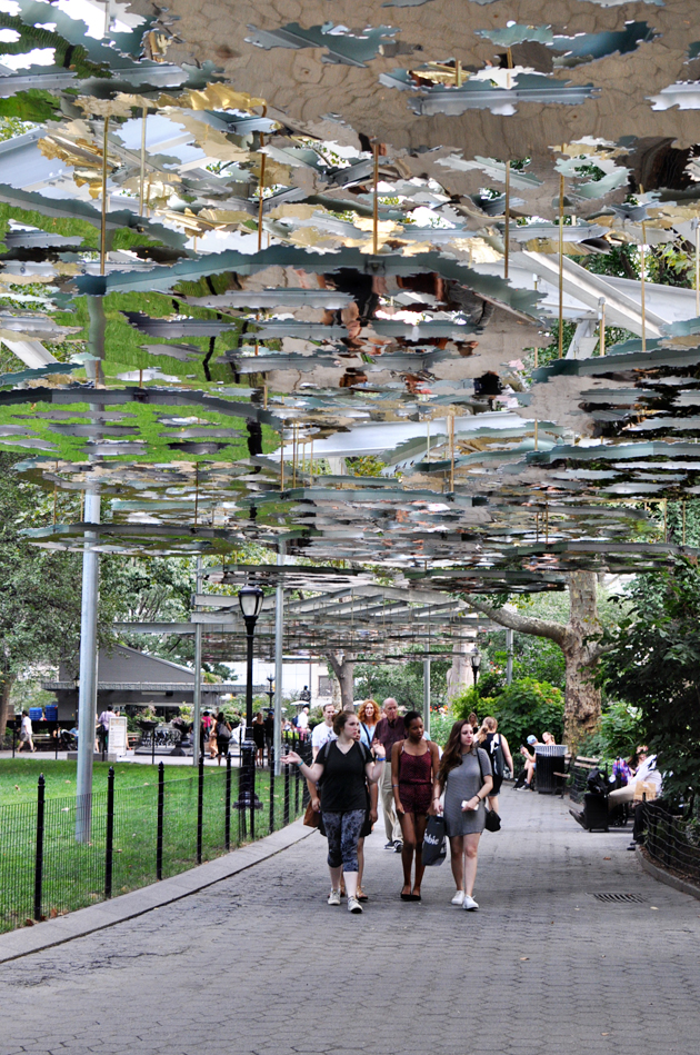 Mirror art installment NYC park