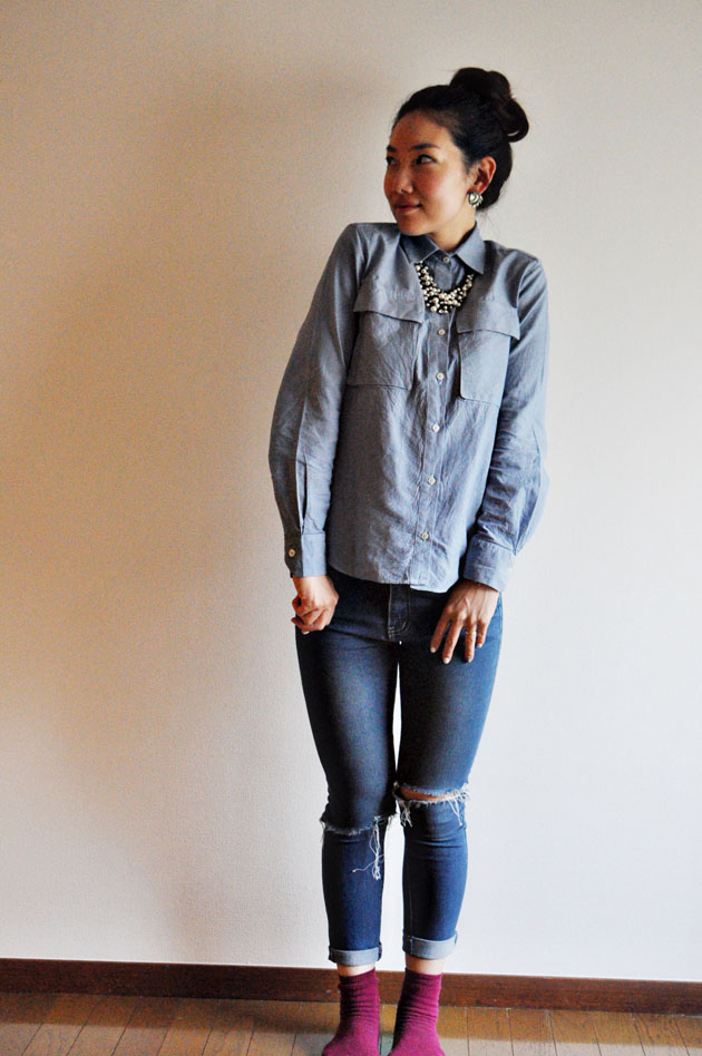 Chambray button down via Vivat Veritas Blog