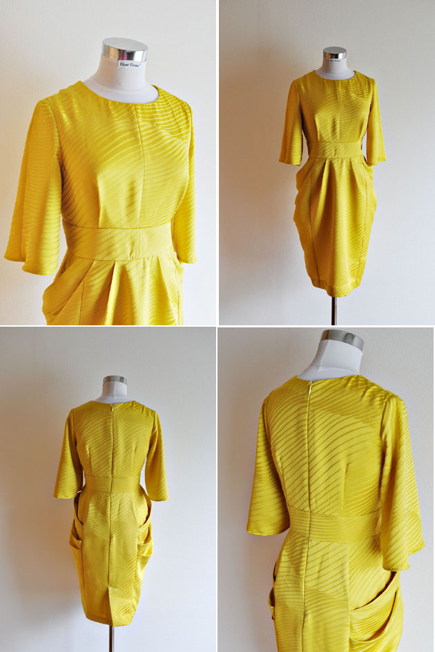 yellow kimono fabric dress by vivat veritas
