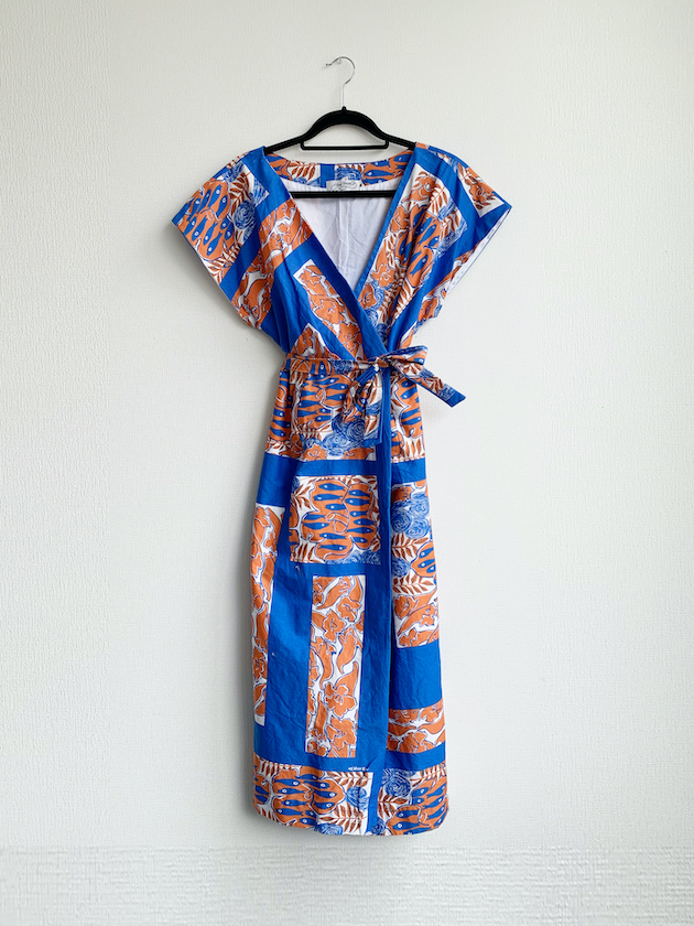 Vivat Veritas cotton wrap dress akemi takatsu