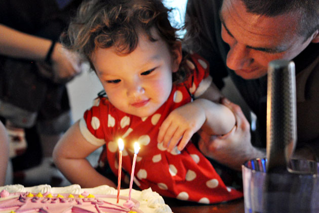 birthday cake with daddy