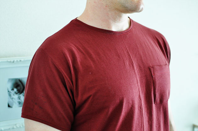 simple mens tshirt close up