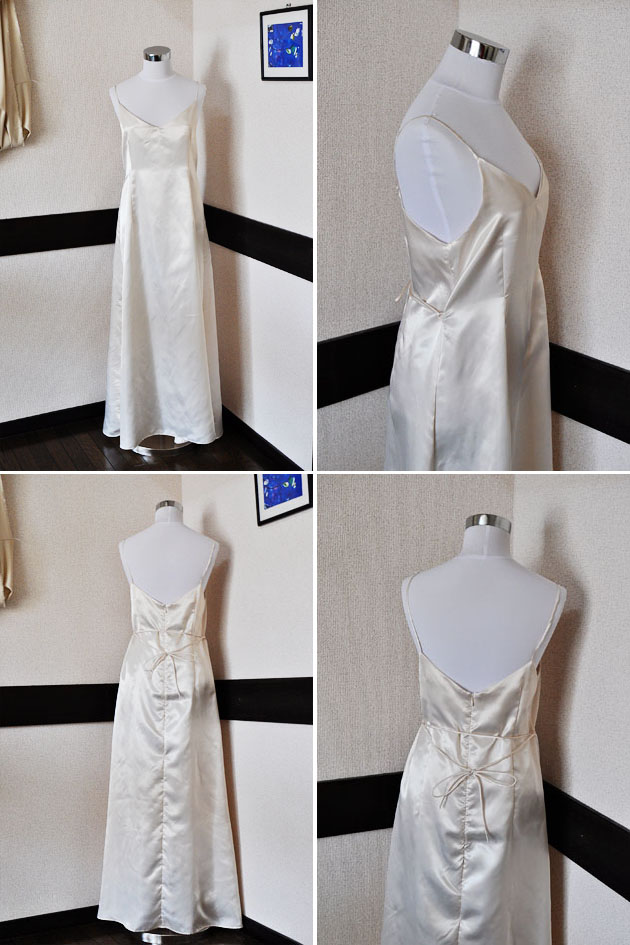 silk wedding dress muslin