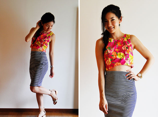 DIY dress to cropped top by vivat veritas3