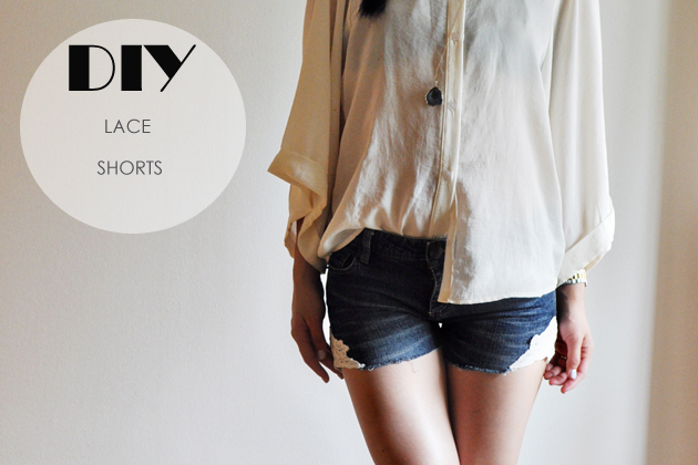 DIY lace shorts by vivat veritas