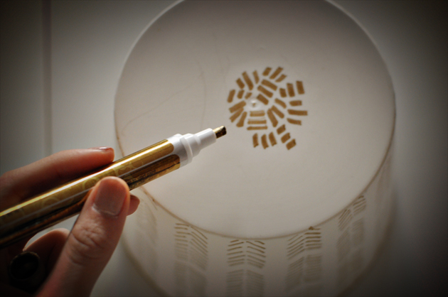 DIY Gold Leafing Pen IKEA Lamp Makeover by Vivat Veritas3