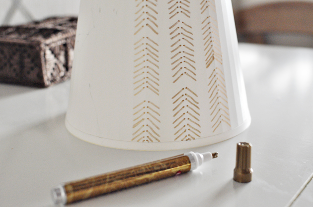 DIY Gold Leafing Pen IKEA Lamp Makeover by Vivat Veritas5