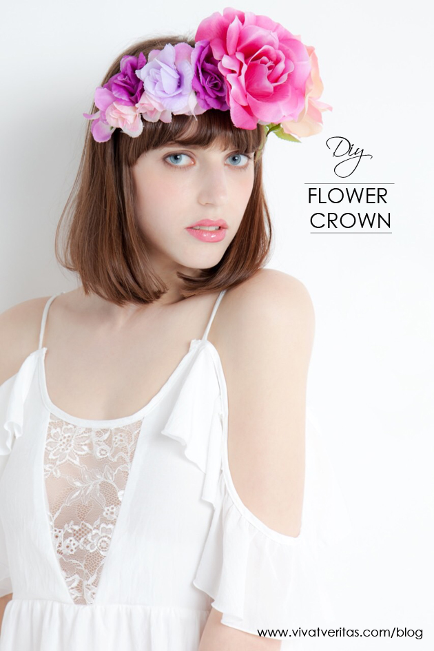 DIY flower crown by vivat veritas blog, tutorial