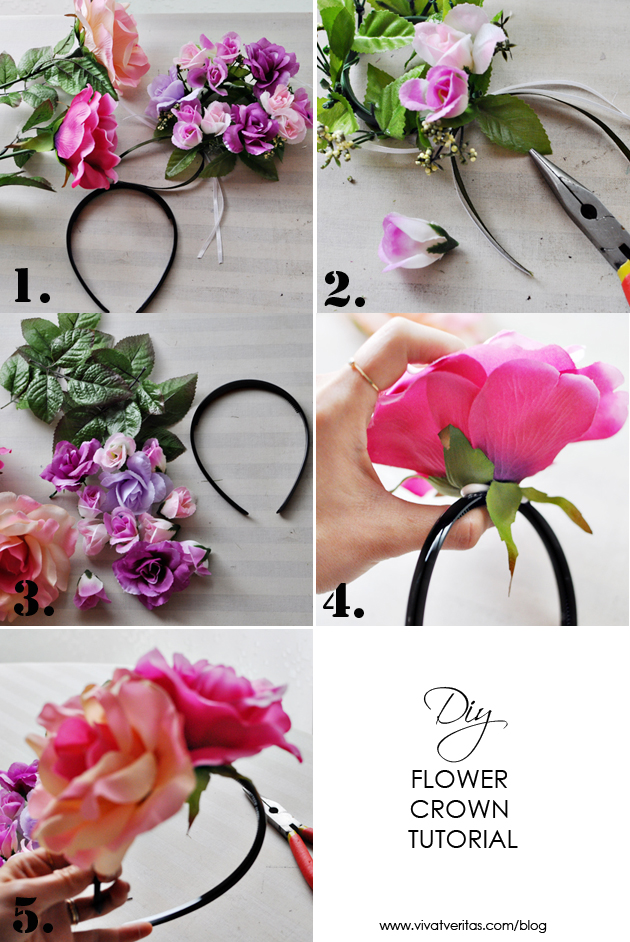DIY flower crown tutorial by vivat veritas blog