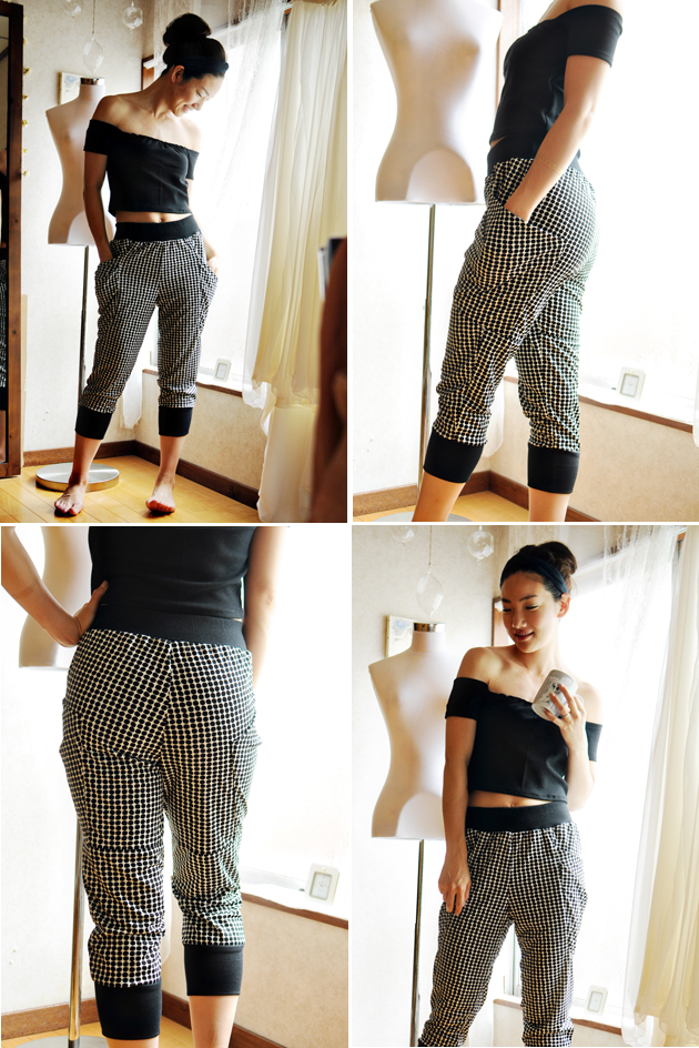 Dot Joggers Using Japanese Sewing Patterns (via vivatveritas