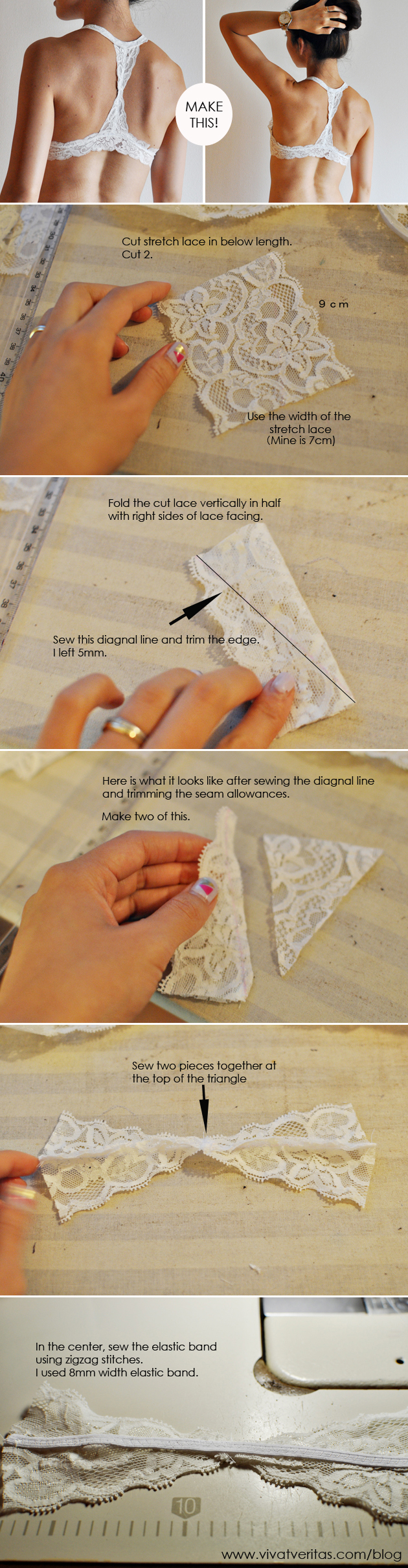 Racer Back Bra Sewing Tutorial (via vivatveritas