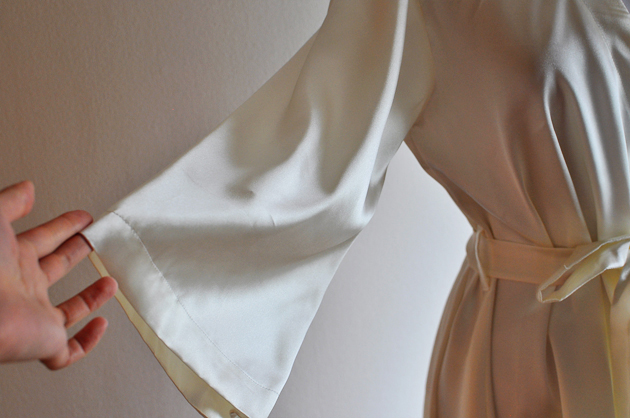 Bridal Satin Robe Sleeves