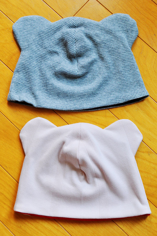 Handmade bear ear baby hats