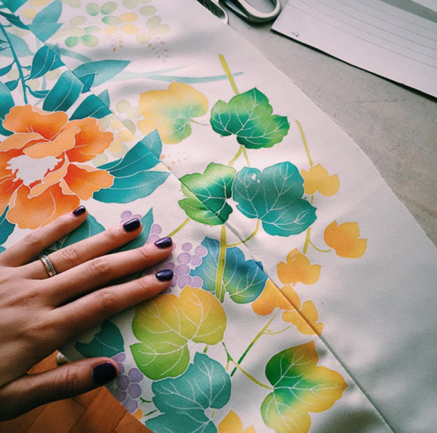 Matching patterns on kimono