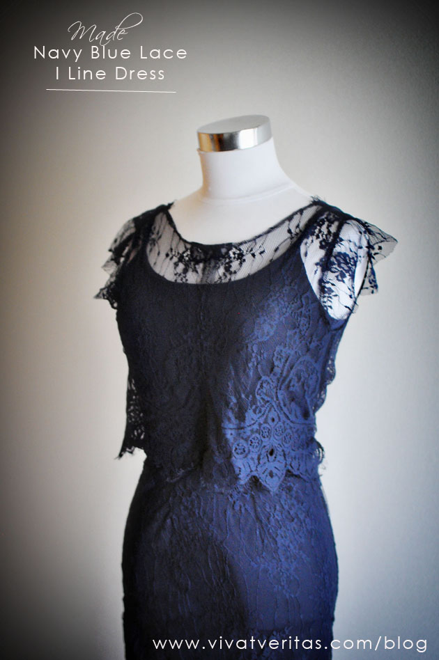 Navy blue lace dress for wedding via Vivat Veritas Blog