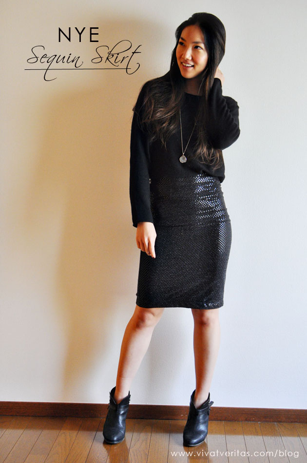 New Years Eve Handmade sequin skirt