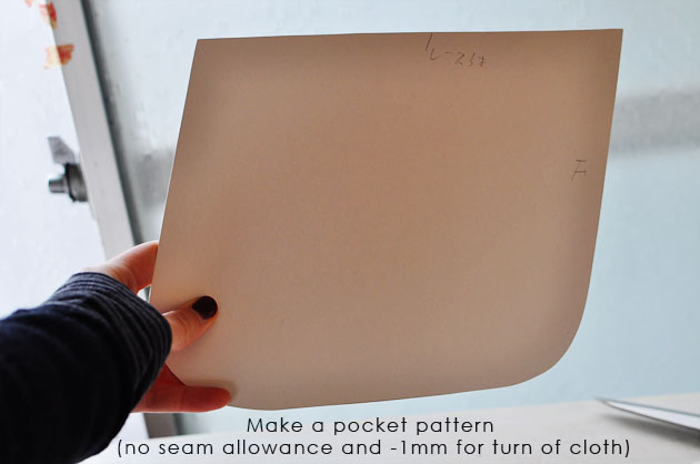 step 2 make a pocket pattern