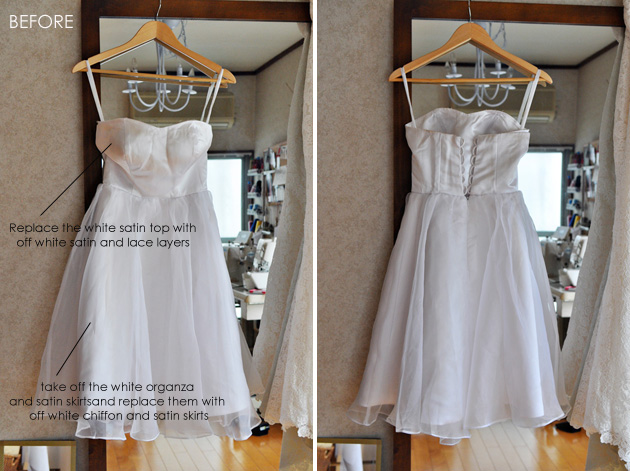 plan for updating the white wedding dress