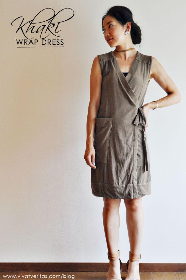 khaki wrap dress by vivat veritas blog
