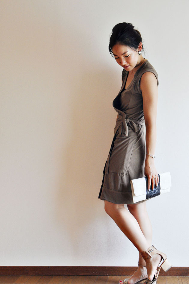 khaki wrap dress by vivat veritas1 (2)