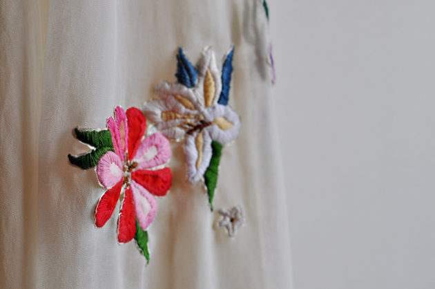 Floral Hand Embroidered Chiffon Dress | Vivat Veritas