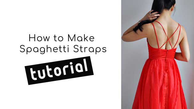 How to Make DIY Spaghetti Straps for a Strapless Dress