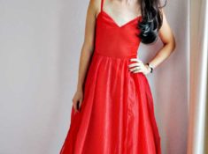 handmade red showstopper dress