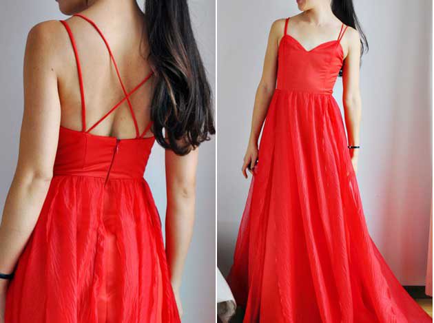 red dress long