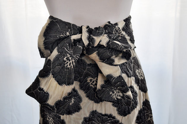 black and white floral skirt