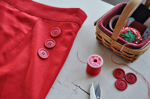 red pencil skirt