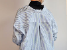 striped oversized button up handmade