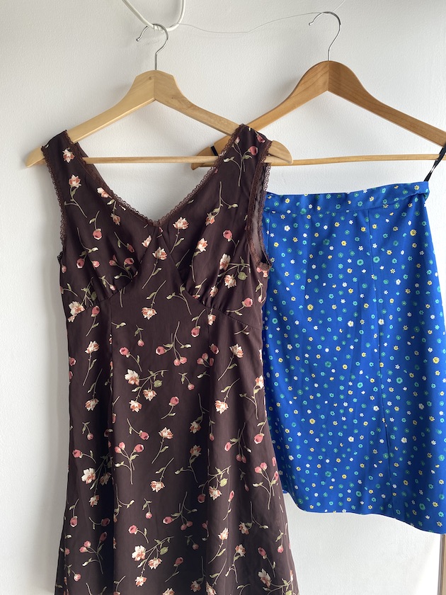 floral dresses thrifted 